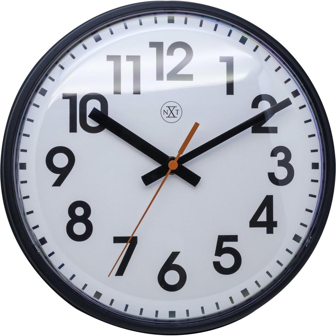 Horloge murale à quartz, Ø 26 cm NXT Peter noir NEXTIME - Horloge murale à quartz NeXtime NXT Peter noir, vue d'ensemble