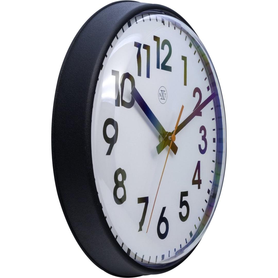 Horloge murale à quartz, Ø 26 cm NXT Peter noir NEXTIME - Horloge murale à quartz NeXtime NXT Peter noir, profil