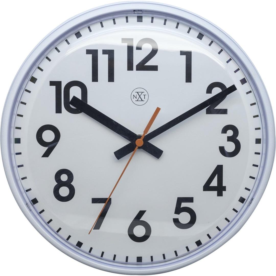 Horloge murale à quartz, Ø 26 cm NXT Peter blanc NEXTIME - Horloge murale à quartz NeXtime NXT Peter blanc, vue d'ensemble