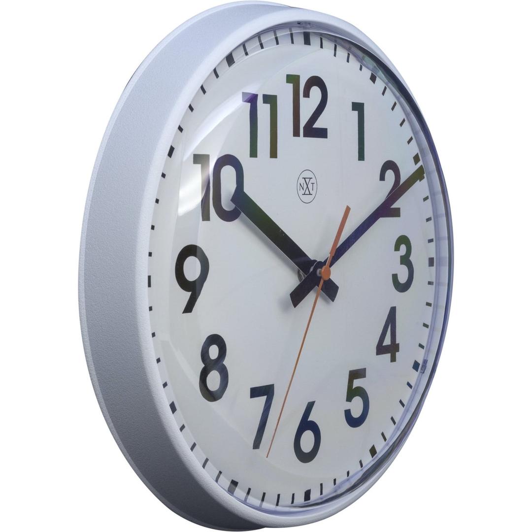 Horloge murale à quartz, Ø 26 cm NXT Peter blanc NEXTIME - Horloge murale à quartz NeXtime NXT Peter blanc, profil