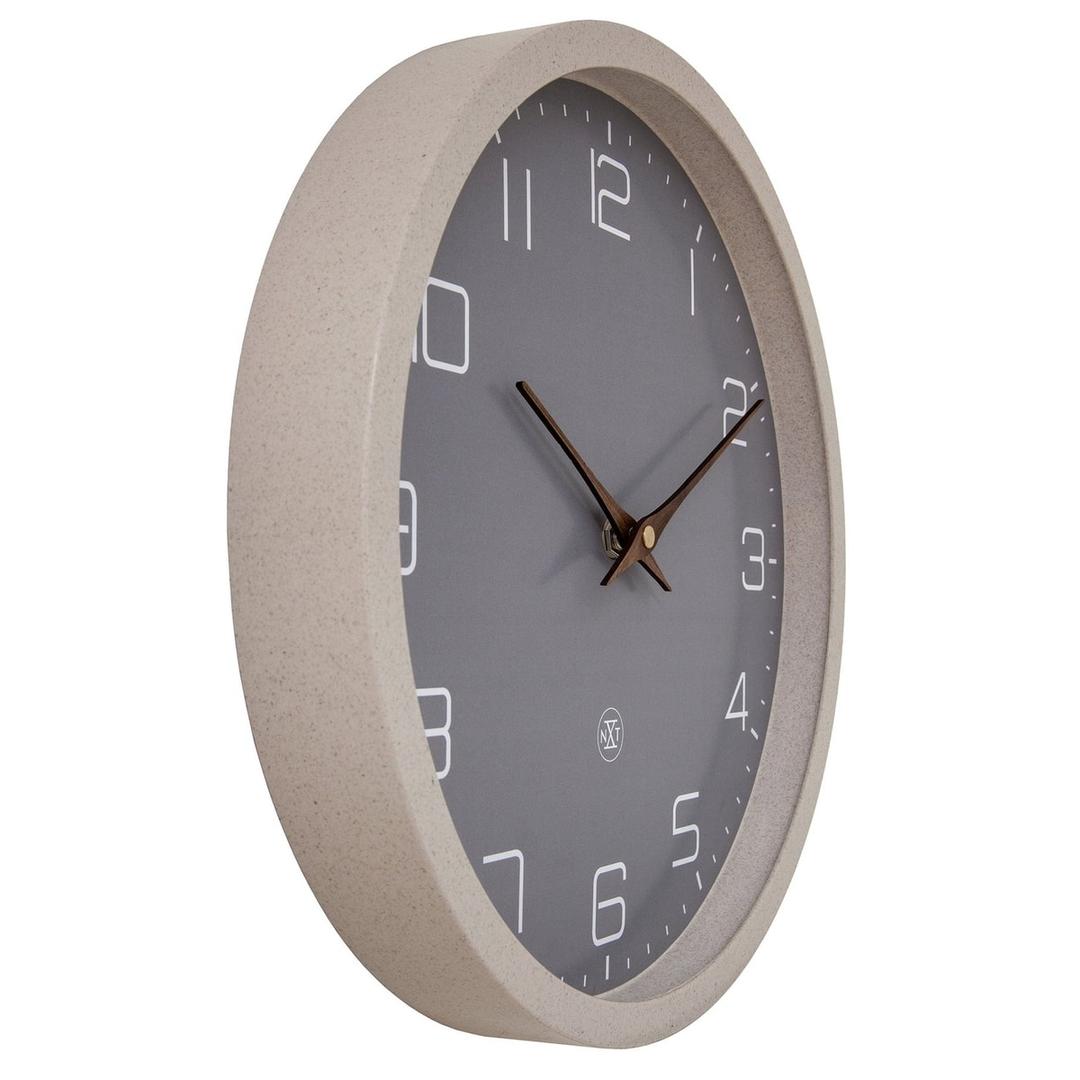 Horloge murale silencieuse papier et bioplastique, Ø 30 cm NXT Eco beige NEXTIME - Horloge murale silencieuse papier et bioplastique NeXtime NXT Eco beige, profil
