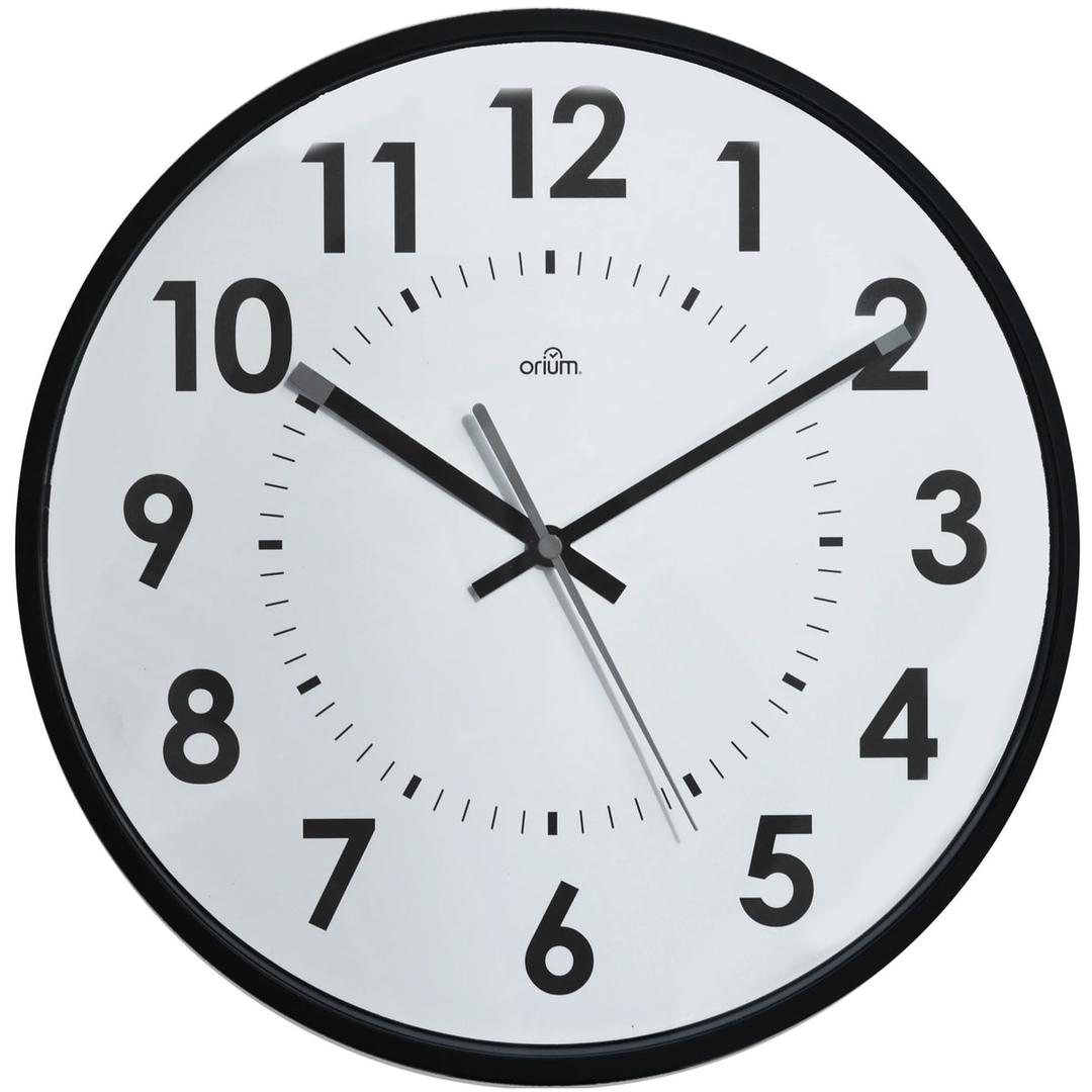 Horloge murale silencieuse, Ø 31 cm Orium silencieuse noir CEP - Horloge murale silencieuse CEP Orium silencieuse noir, vue d'ensemble
