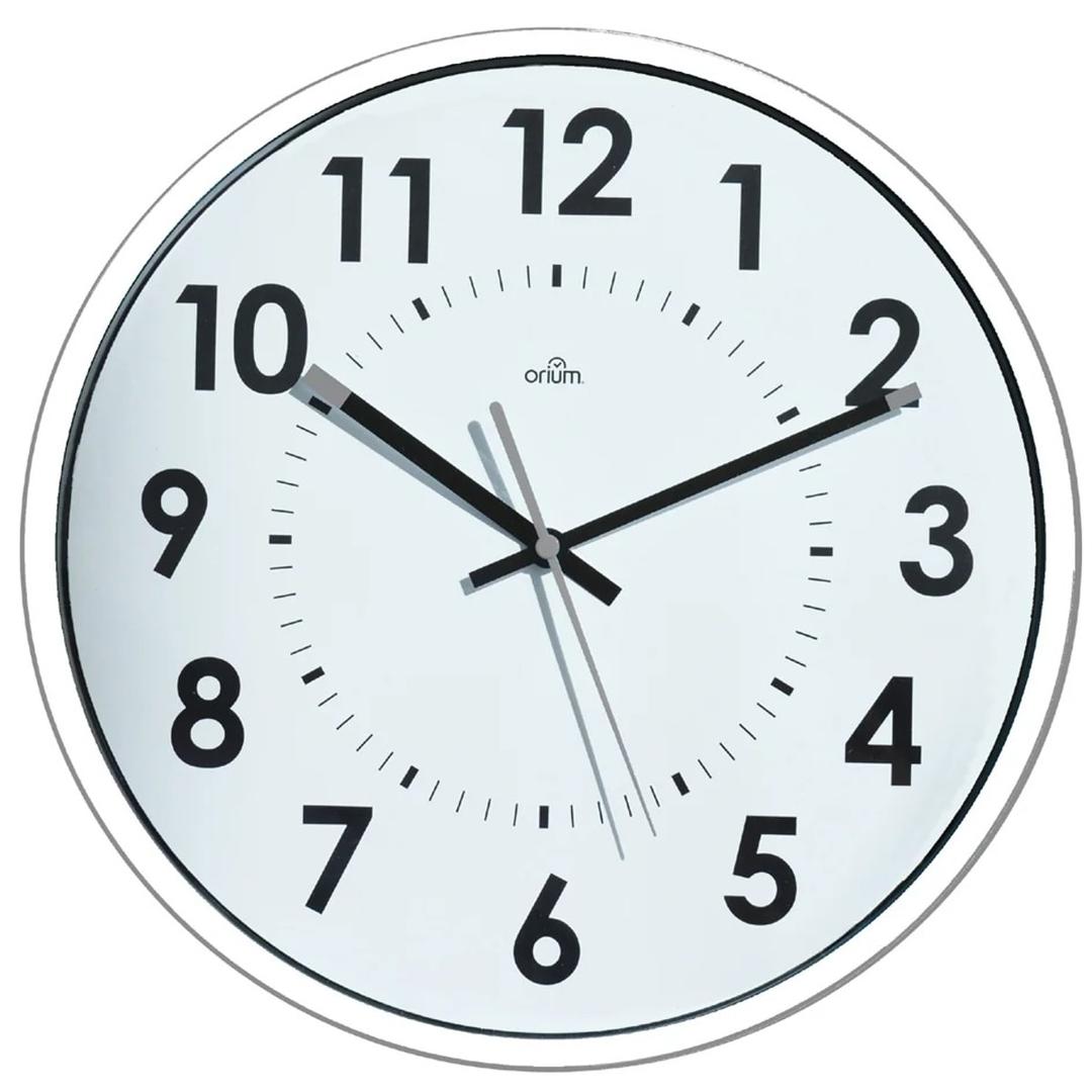 Horloge murale silencieuse, Ø 31 cm Orium silencieuse blanc CEP - Horloge murale silencieuse CEP Orium silencieuse blanc, vue d'ensemble