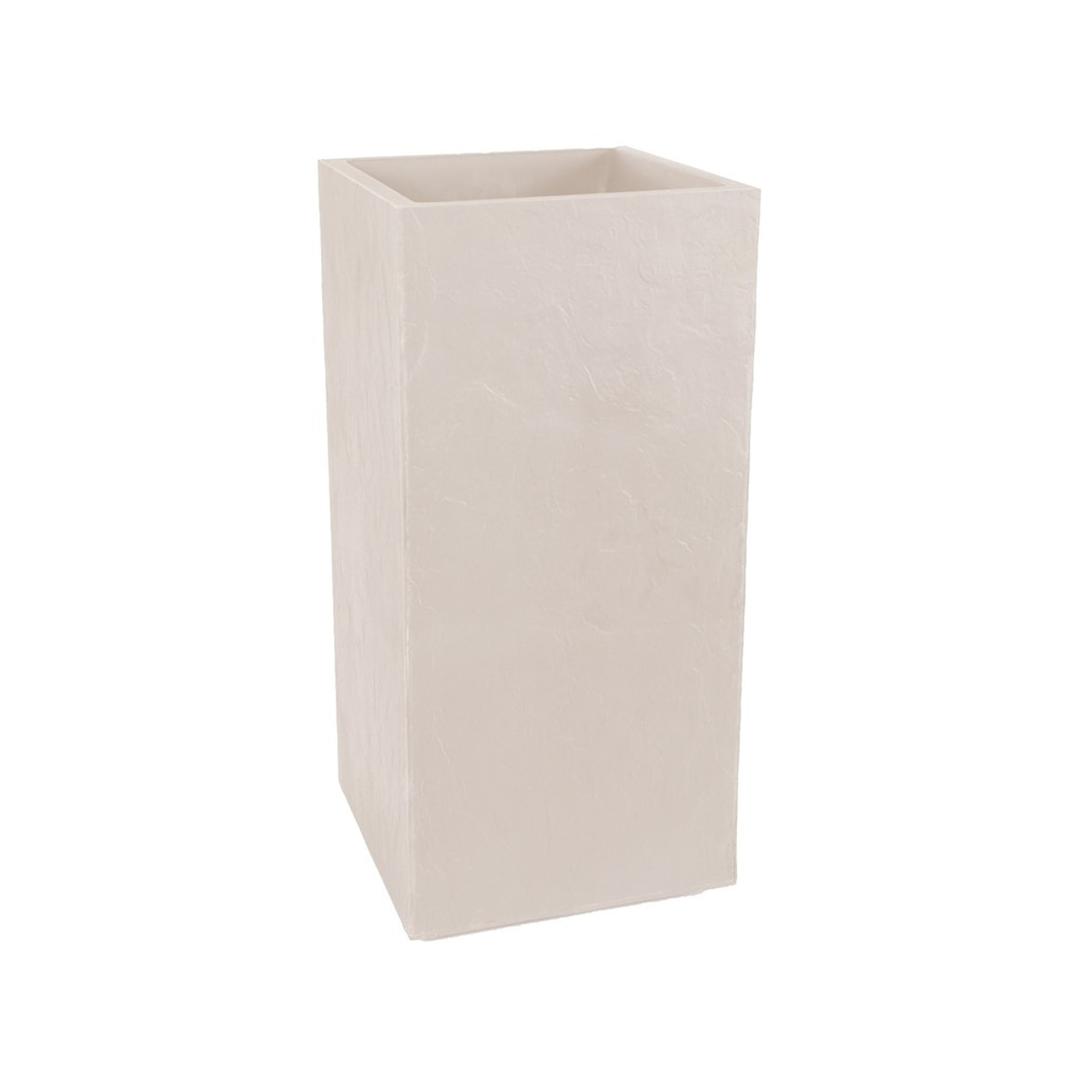 Colonne à plantes double paroi, décor pierre VOLCANIA colonne 80 cm beige EDA - Colonne à plantes double paroi EDA VOLCANIA colonne 80 cm beige, vue d'ensemble
