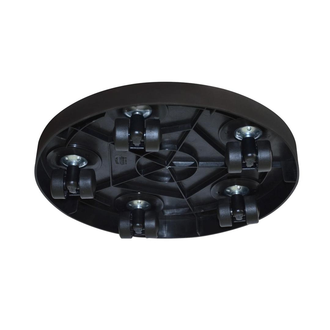Roule-pot, décor pierre Support à roulettes Ø 30 cm EDA - Roule-pot EDA Support à roulettes Ø 30 cm, dessous et roulettes