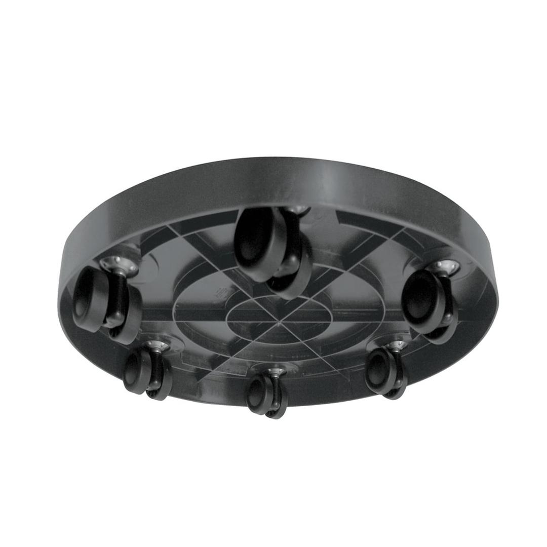 Roule-pot, décor pierre Support à roulettes Ø 40 cm EDA - Roule-pot EDA Support à roulettes Ø 40 cm, dessous et roulettes