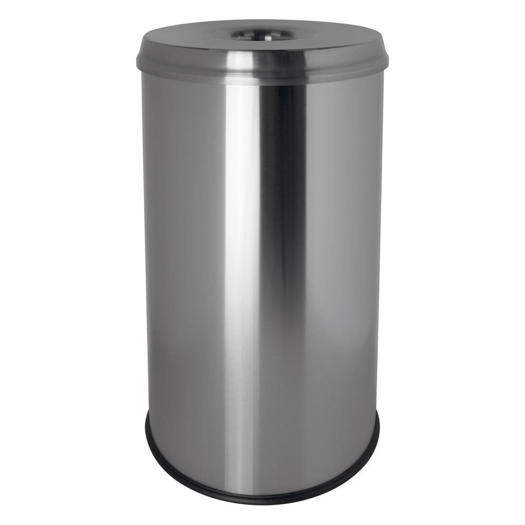 Corbeille anti-feu, tête extinctrice the guardian 50 litres HELIT - Corbeille anti-feu helit the guardian 50 litres argent, vue d'ensemble