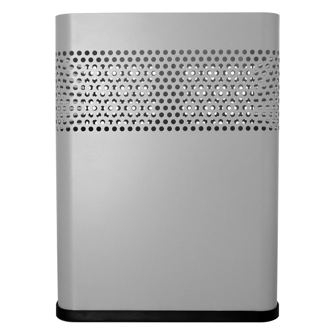 Corbeille à papier, carrée, perforée the dot 18 litres HELIT - Corbeille à papier helit the dot 18 litres gris moyen, autre vue