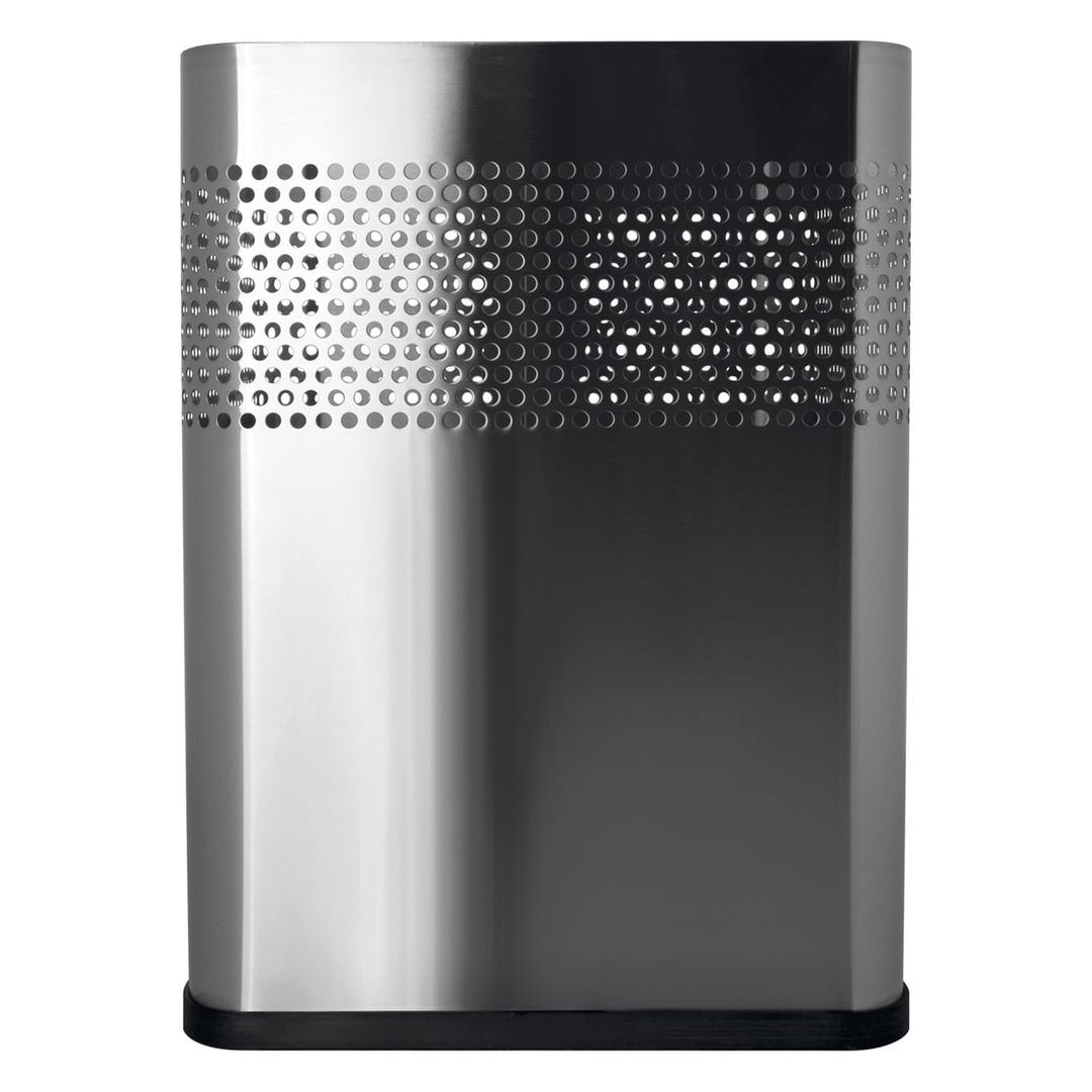 Corbeille à papier, carrée, perforée the dot 18 litres HELIT - Corbeille à papier helit the dot 18 litres argent, autre vue