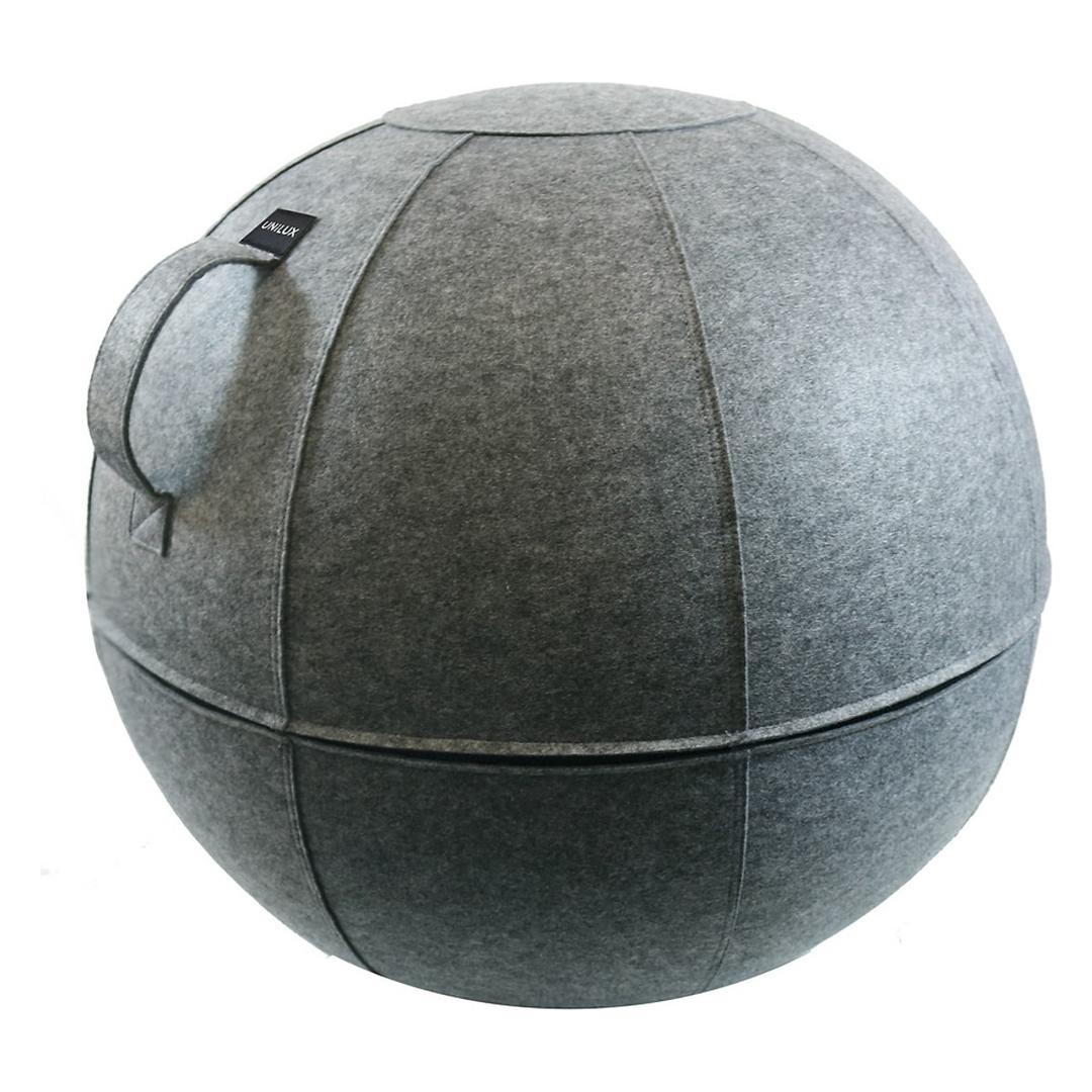 Ballon d'assise, housse en feutre ERGO SPHERE gris UNILUX - Ballon d'assise UNILUX ERGO SPHERE gris, vue d'ensemble