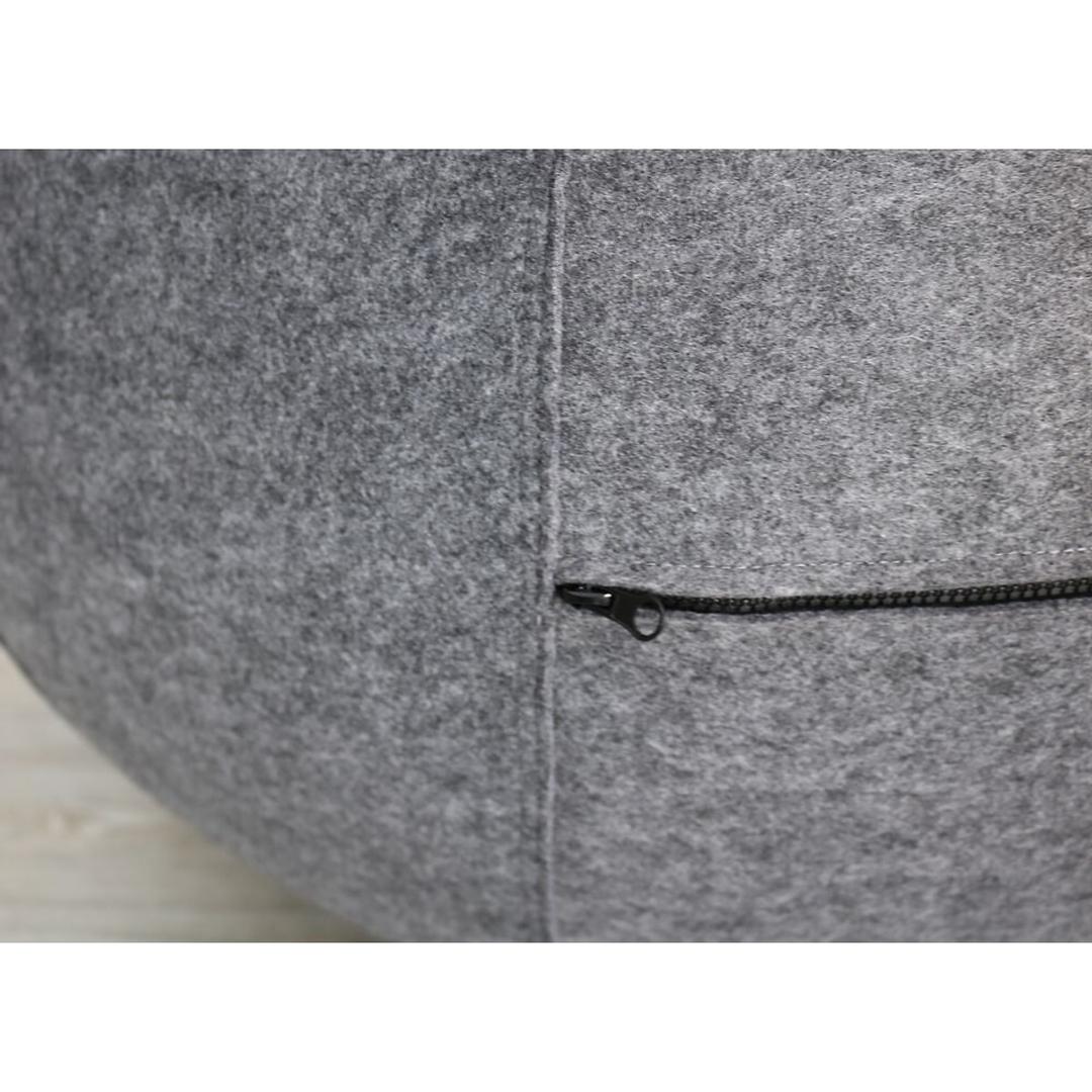 Ballon d'assise, housse en feutre ERGO SPHERE gris UNILUX - Ballon d'assise UNILUX ERGO SPHERE gris, zip horizontal