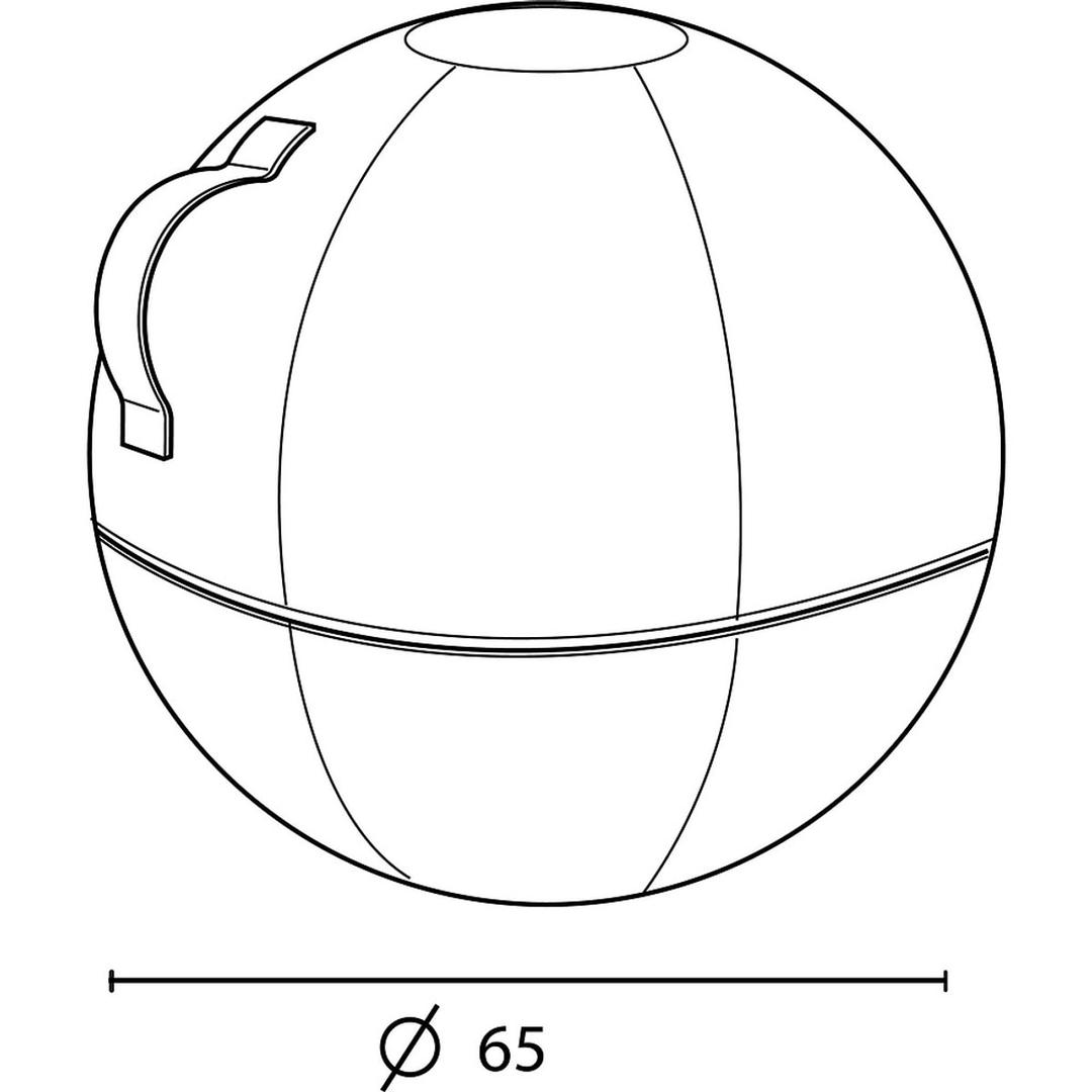 Ballon d'assise, housse en feutre ERGO SPHERE gris UNILUX - Ballon d'assise UNILUX ERGO SPHERE gris, diamètre de 65 cm