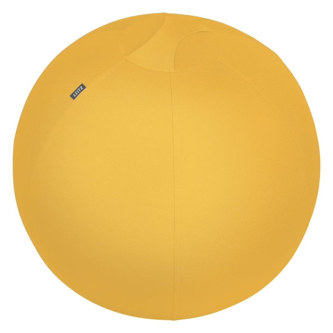 Ballon d'assise, housse zippée Ergo Cosy Ø 65 cm jaune LEITZ - Ballon d'assise LEITZ Ergo Cosy Ø 65 cm jaune, vue d'ensemble