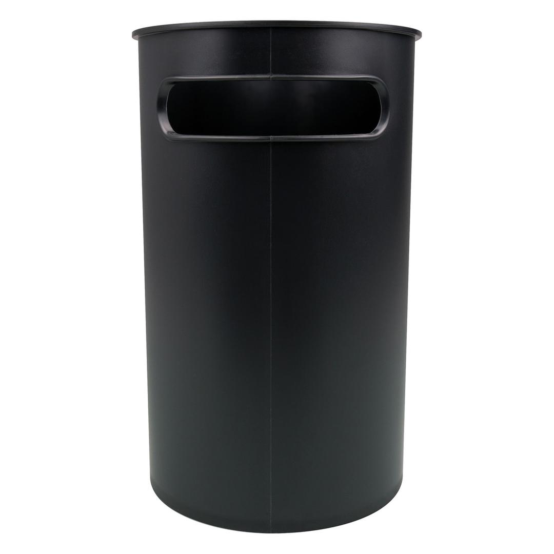 Corbeille à papier, ovale, design Walter Zeischegg the oval 22 litres HELIT - Corbeille à papier helit the oval 22 litres noire, vue plongeante sur l'ouverture