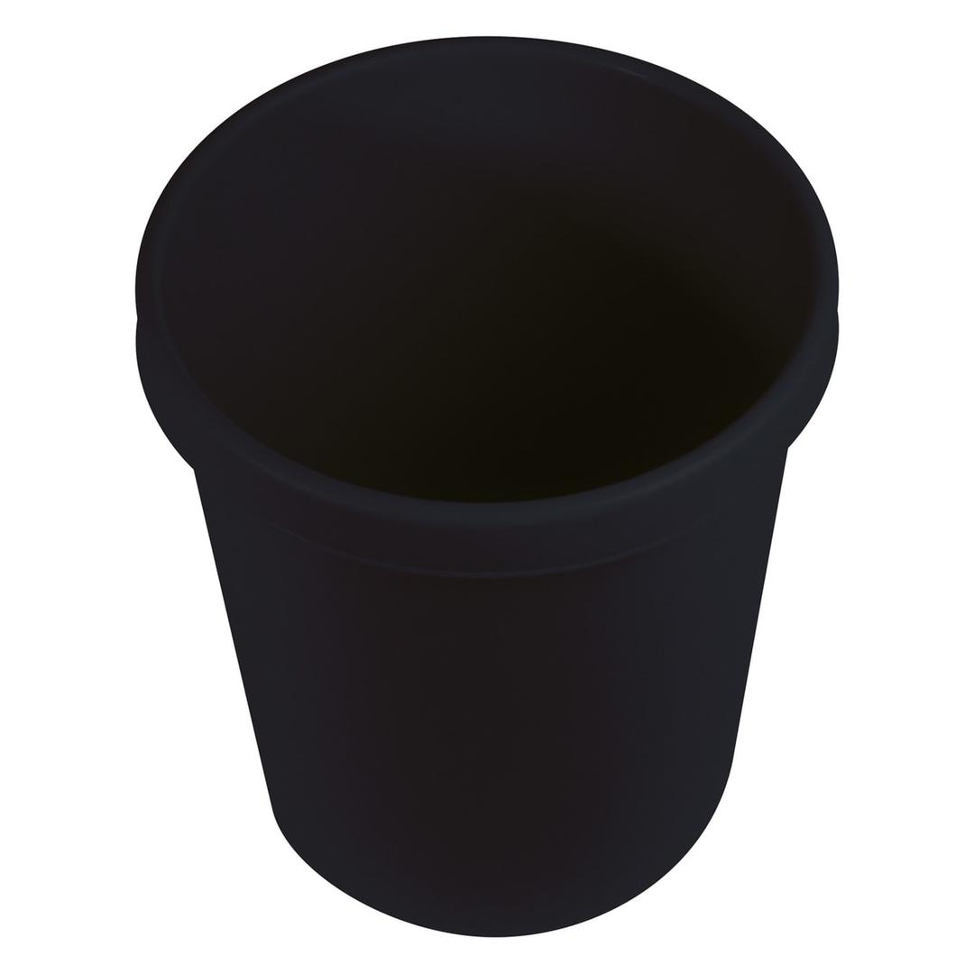 Corbeille à papier, plastique recyclé the green german 18 litres HELIT - Corbeille à papier helit the green german 18 litres noire, vue plongeante sur l'ouverture