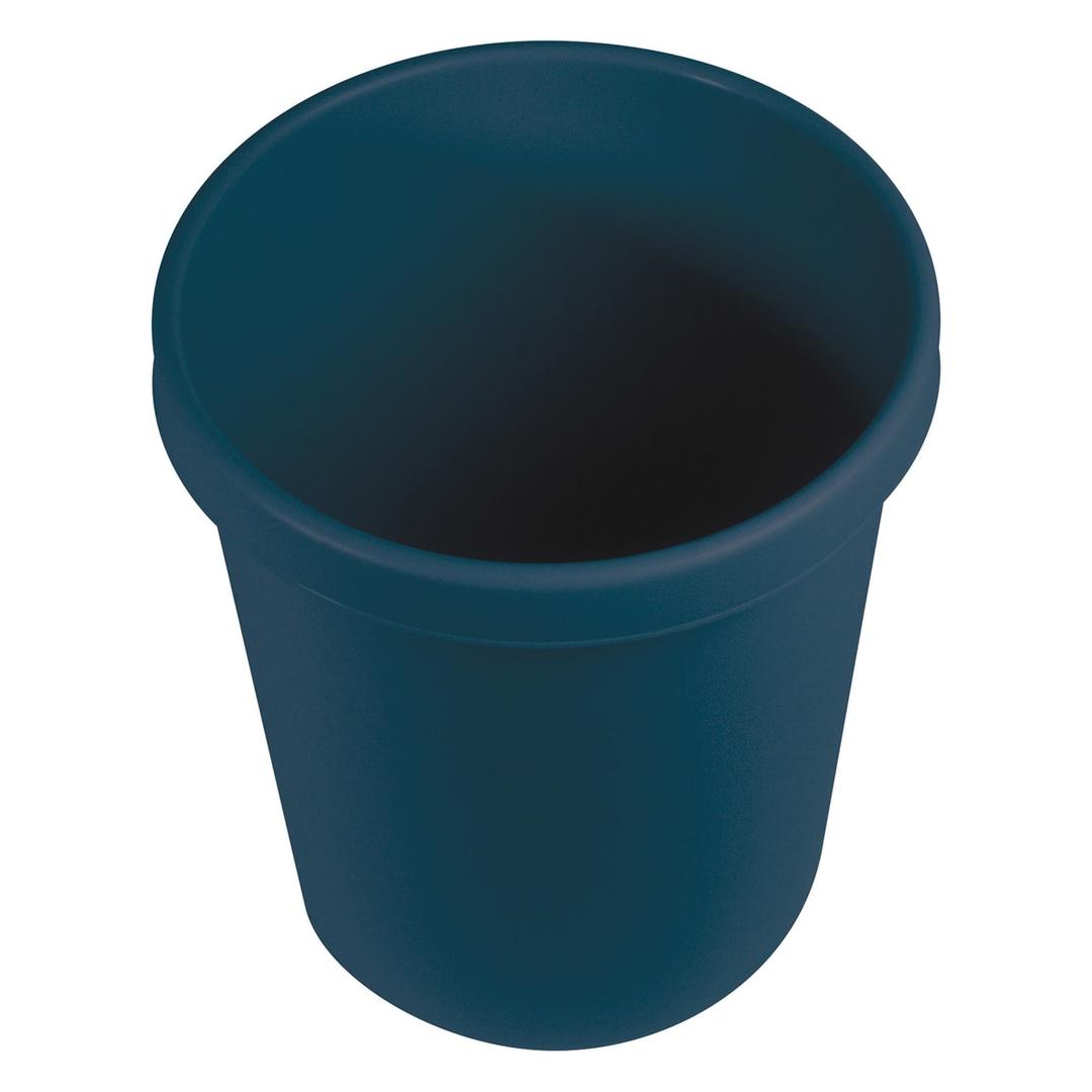 Corbeille à papier, plastique recyclé the green german 18 litres HELIT - Corbeille à papier helit the green german 18 litres bleue, vue plongeante sur l'ouverture