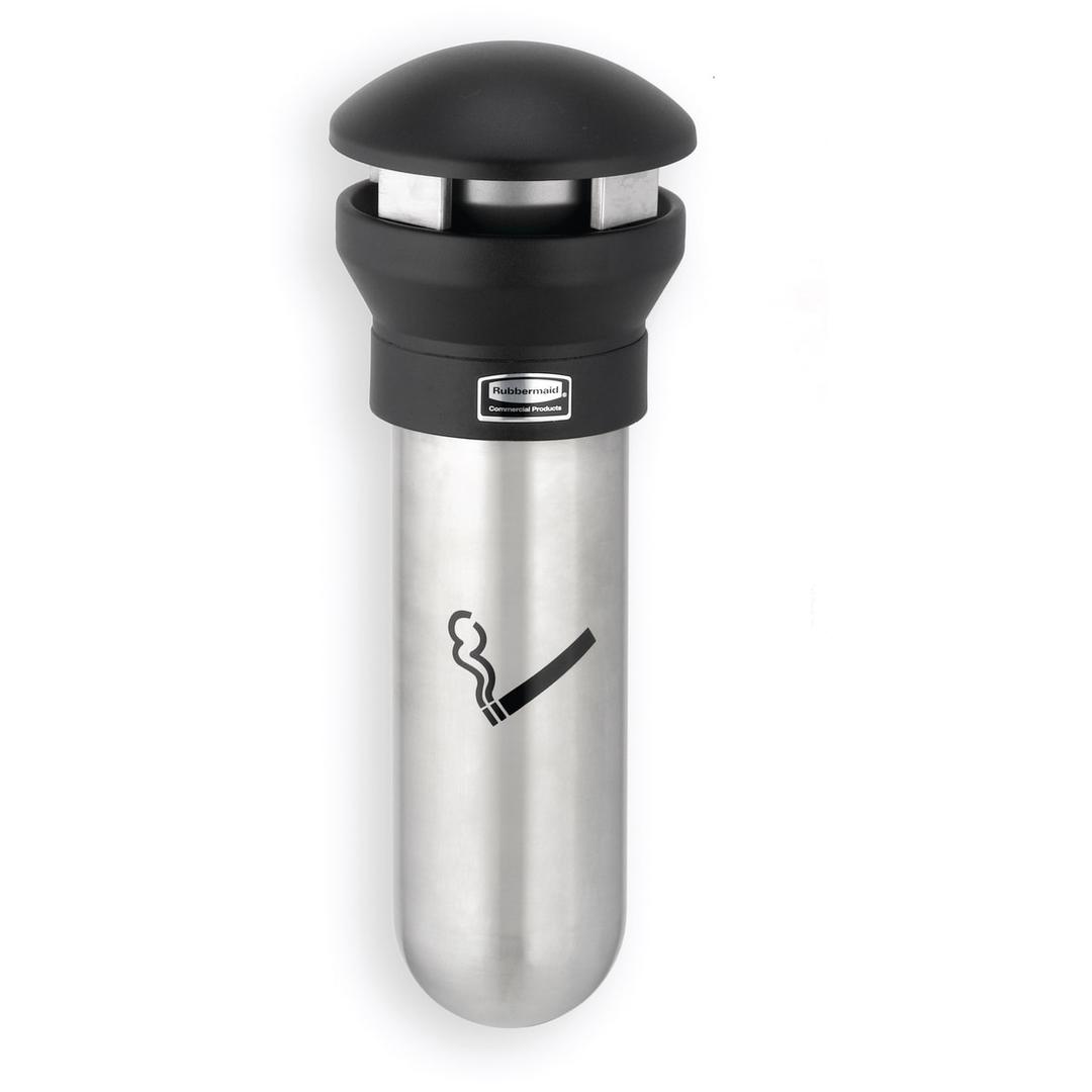 Cendrier mural en inox Infinity RUBBERMAID - Cendrier mural en inox Rubbermaid Infinity, vue de face