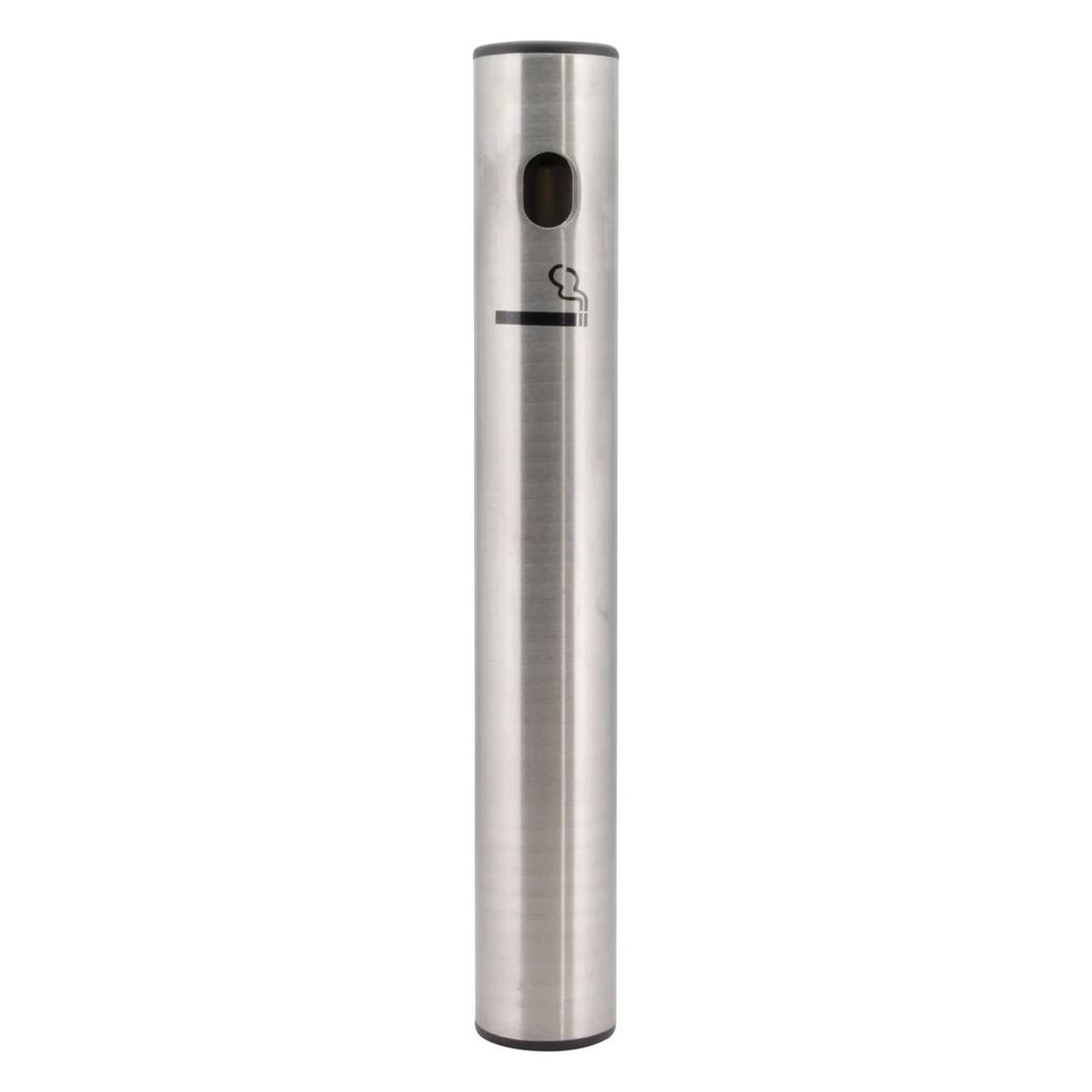 Cendrier mural en inox, 40,5 cm colonne argent SECURIT - Cendrier mural en inox Securit colonne argent, ouverture vue de face