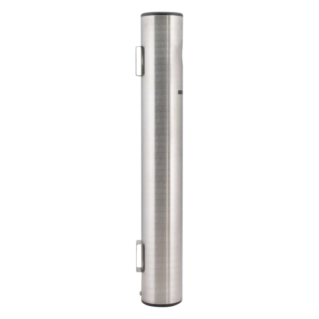 Cendrier mural en inox, 40,5 cm colonne argent SECURIT - Cendrier mural en inox Securit colonne argent, vue de côté