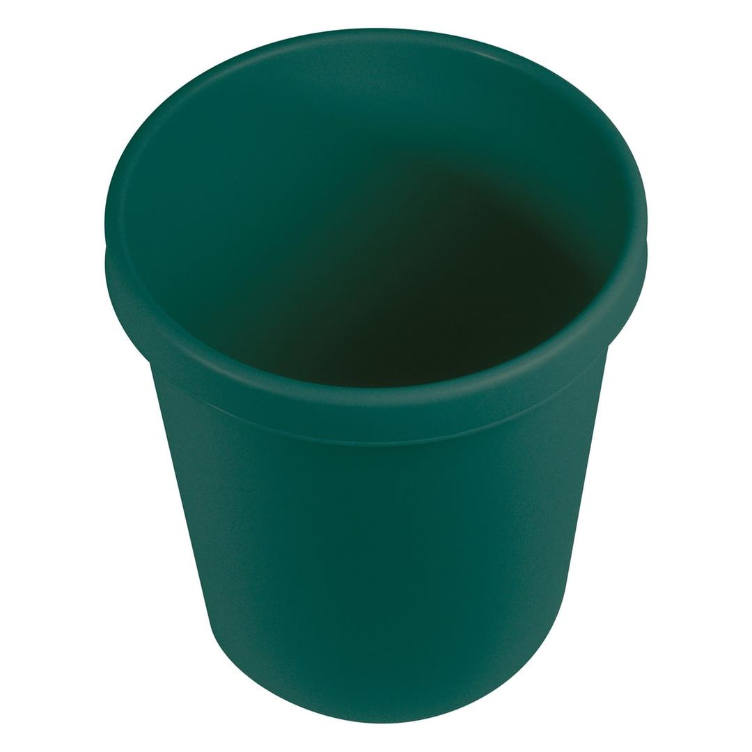 Corbeille à papier, plastique recyclé the green german 18 litres HELIT - Corbeille à papier helit the green german 18 litres verte, vue plongeante sur l'ouverture