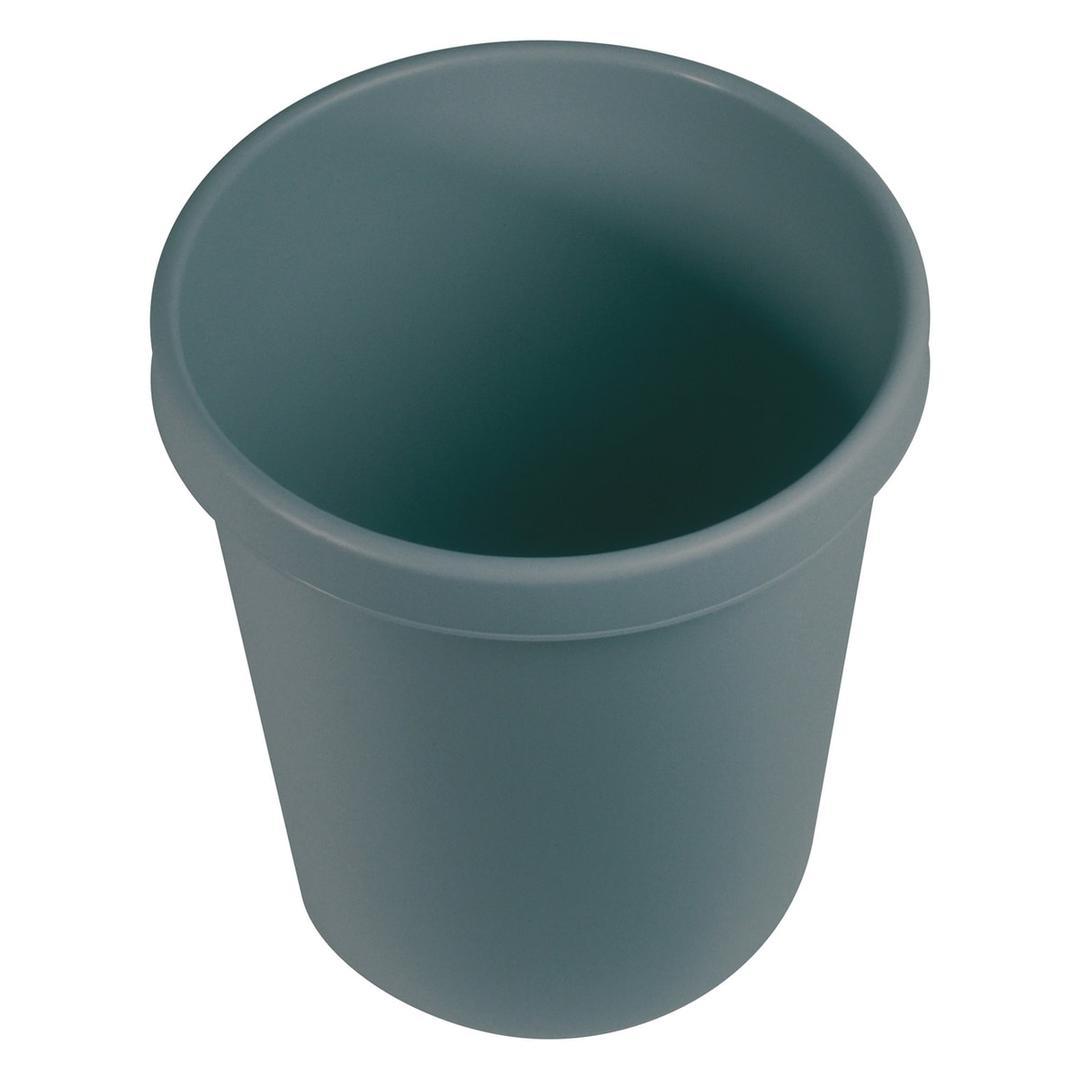 Corbeille à papier, plastique recyclé the green german 18 litres HELIT - Corbeille à papier helit the green german 18 litres gris clair, vue plongeante sur l'ouverture
