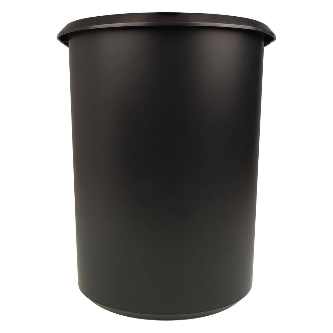 Corbeille de tri, 2 compartiments ouverts the double 20 + 9 litres sans couvercle HELIT - Corbeille de tri helit the double 20 + 9 litres sans couvercle noire, vue plongeante sur l'ouverture