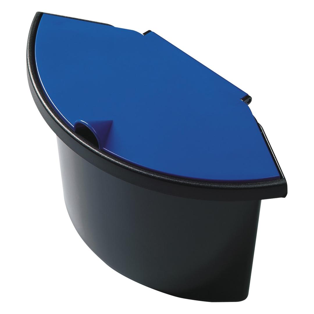 Insert à déchets, à accrocher the collector 2 litres avec couvercle HELIT - Insert à déchets helit the collector 2 litres avec couvercle noir, couvercle bleu, vue d'ensemble