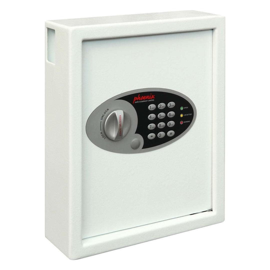 Armoire à clés sécurisée, 48 clés, trappe de dépôt CYGNUS KS0032E MKII PHOENIX - Armoire à clés sécurisée Phoenix CYGNUS KS0032E MKII, porte ouverte