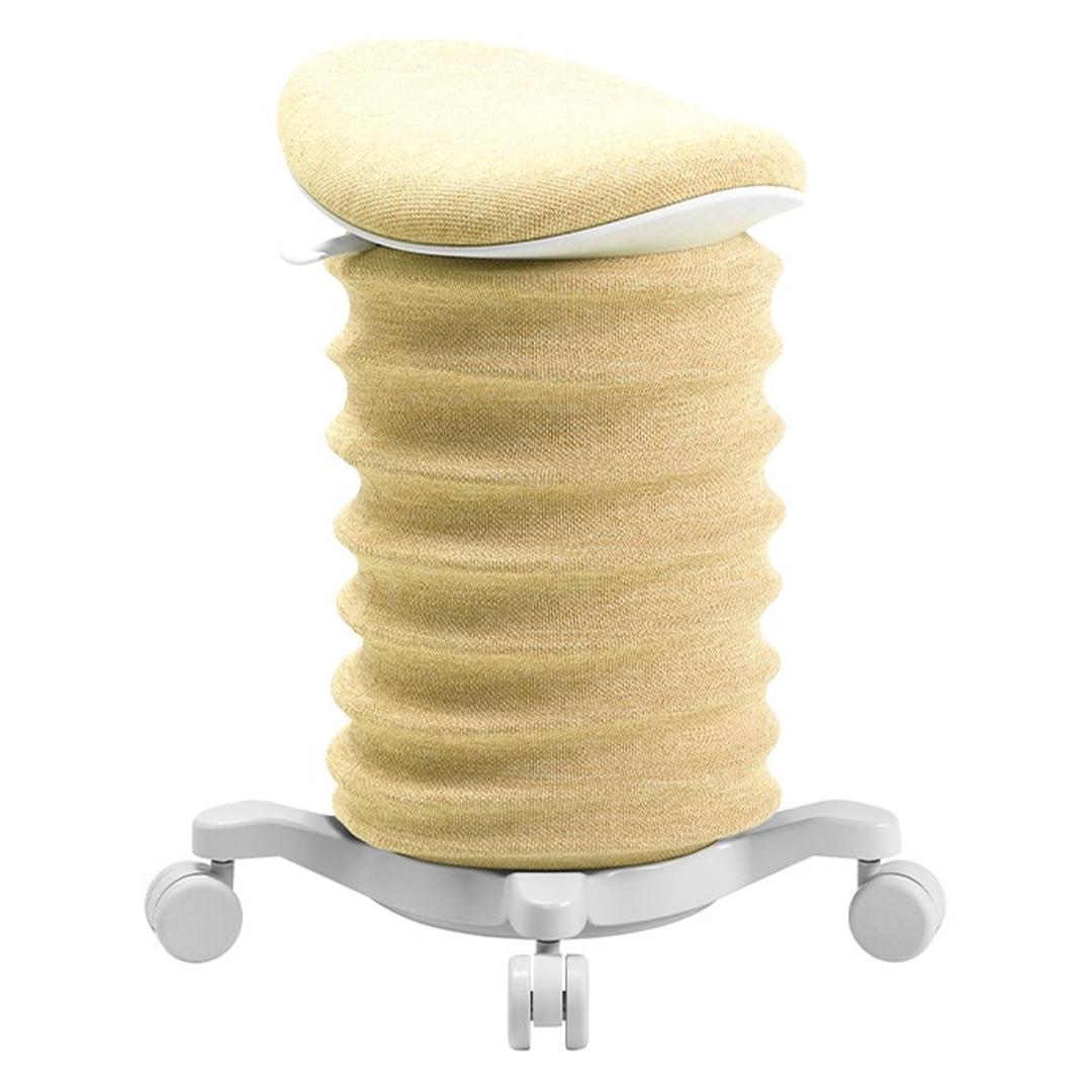 Tabouret actif à roulettes Sitness 4D Move blanc papyrus / jaune TOPSTAR - Tabouret actif à roulettes Topstar Sitness 4D Move blanc papyrus / jaune, vue d'ensemble