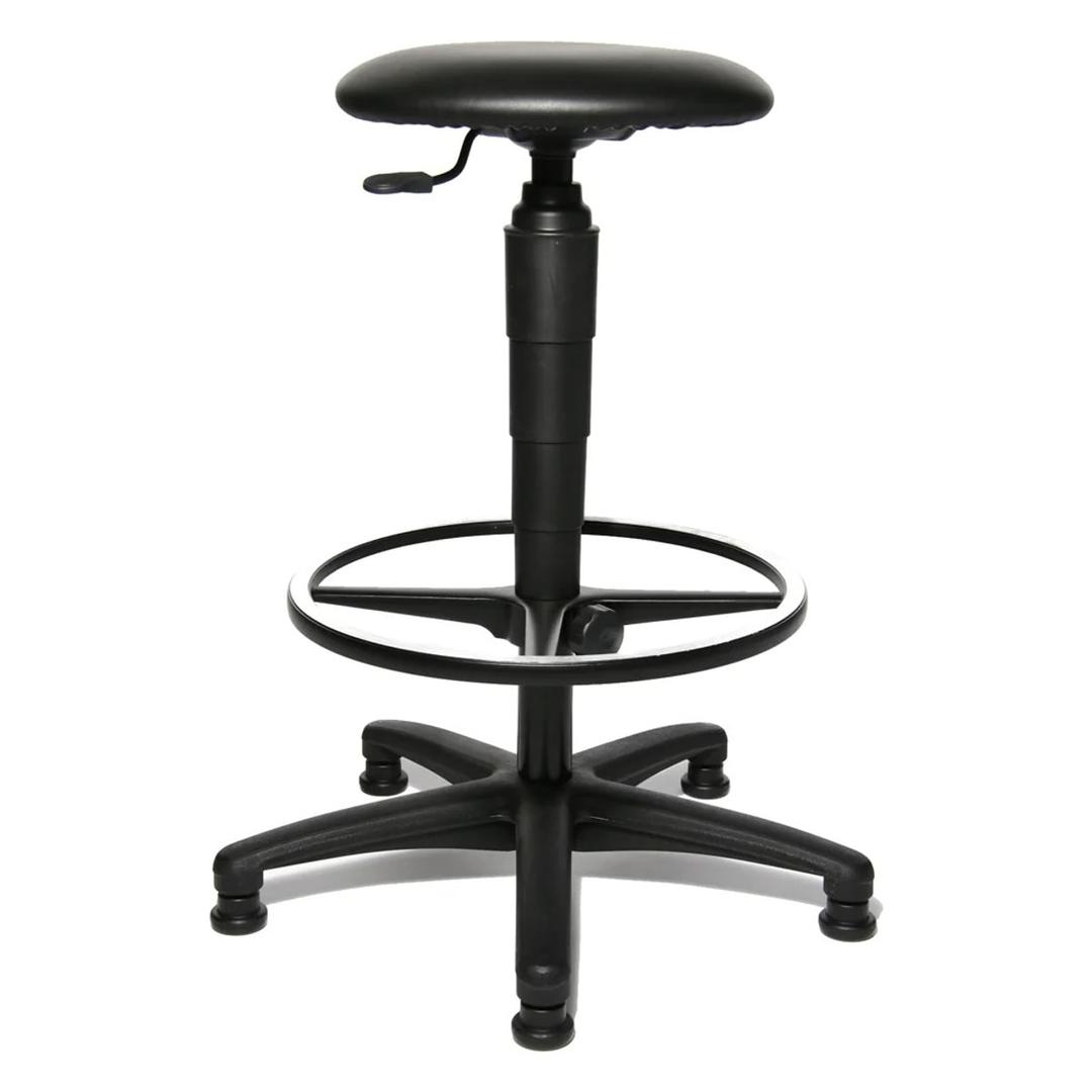 Tabouret haut pivotant TEC 60 Counter Skai noir TOPSTAR - Tabouret haut pivotant Topstar TEC 60 Counter Skai noir, vue d'ensemble