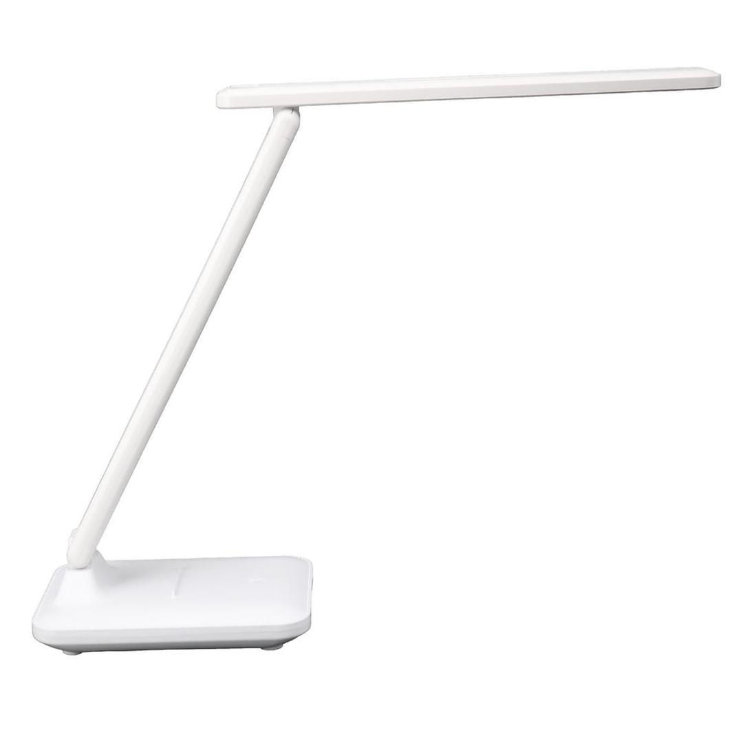 Lampe de bureau LED pliable, rechargeable HALO UNILUX - Lampe de bureau LED UNILUX HALO blanche dépliée