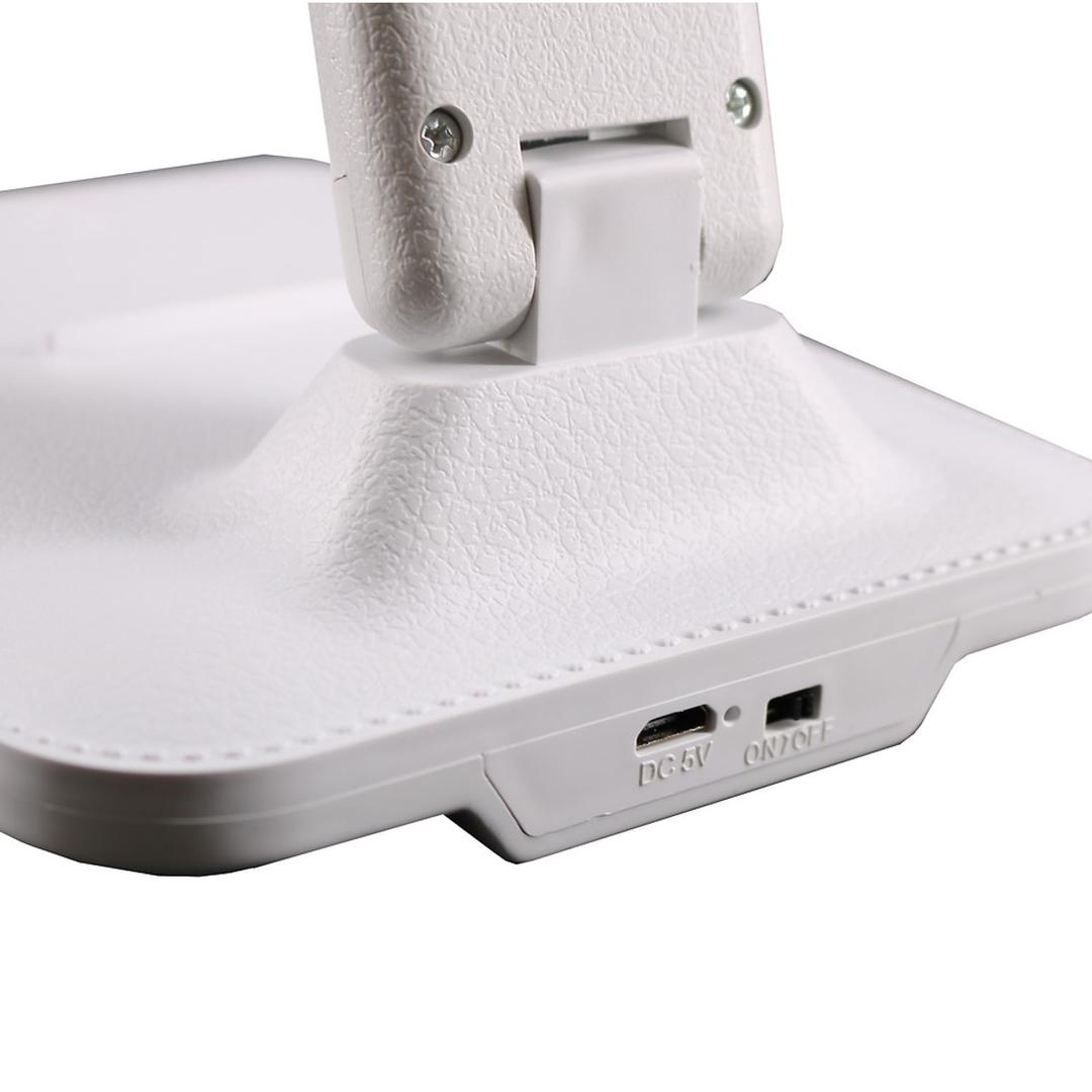 Lampe de bureau LED pliable, rechargeable HALO UNILUX - Lampe de bureau LED UNILUX HALO, charnière, port USB et interrupteur