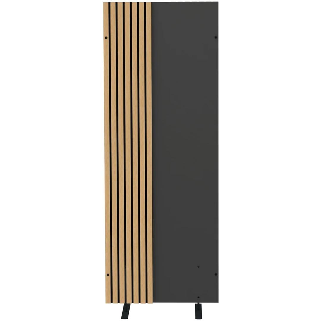 Cloison acoustique sur pieds, 165 cm de haut Oxford anthracite 80 cm KERKMANN - Cloison acoustique kerkmann Oxford anthracite, 80 cm, vue d'ensemble