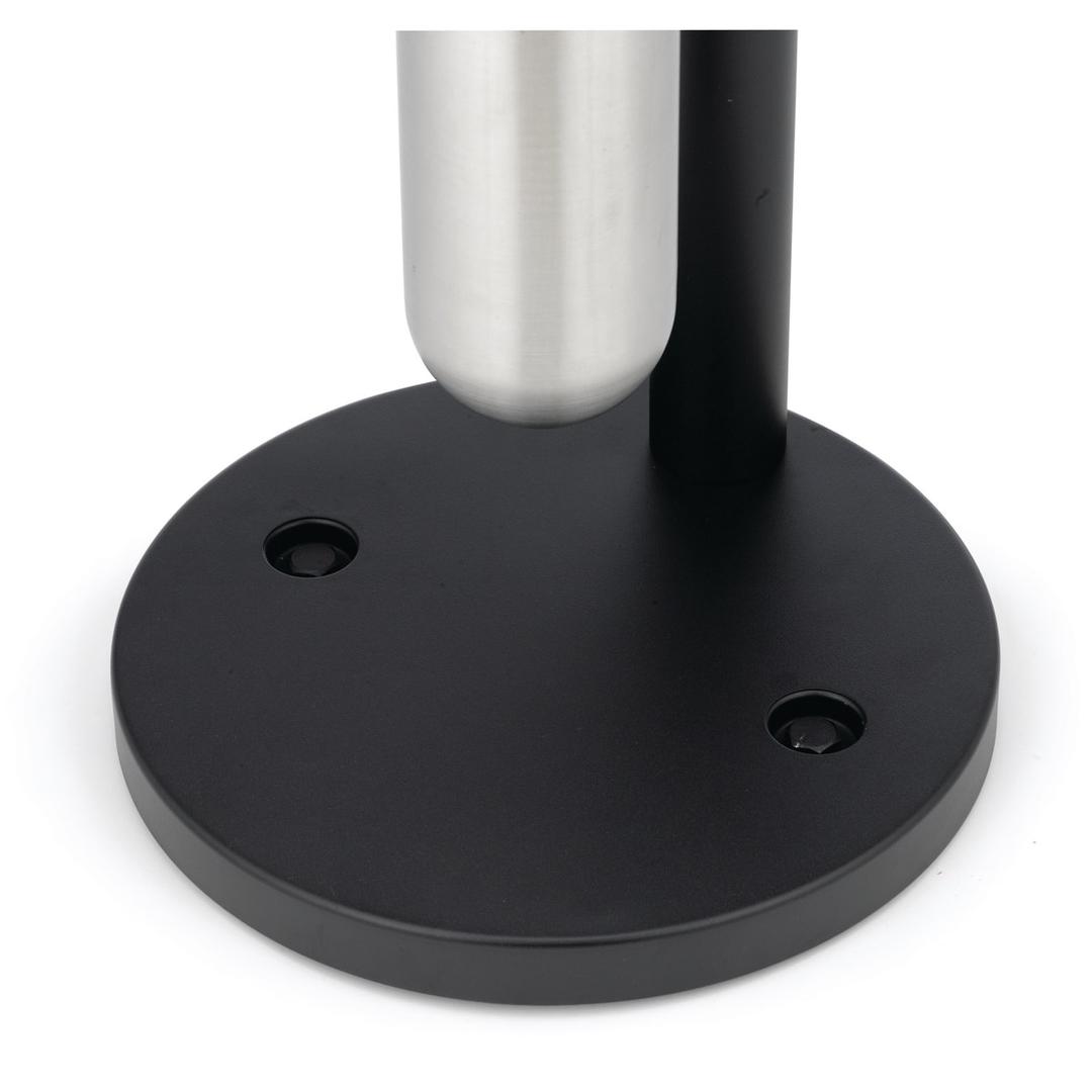 Cendrier sur colonne en inox Infinity sur base RUBBERMAID - Cendrier sur colonne en inox Rubbermaid Infinity sur base, pied et trous de fixation