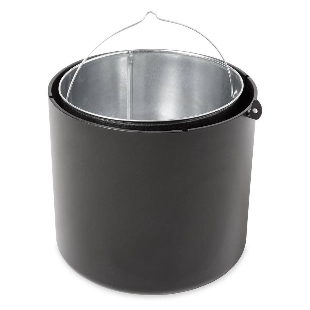 Cendrier sur pied en métal Infinity Traditional noir RUBBERMAID - Cendrier sur pied en métal Rubbermaid Infinity Traditional noir, réservoir intérieur
