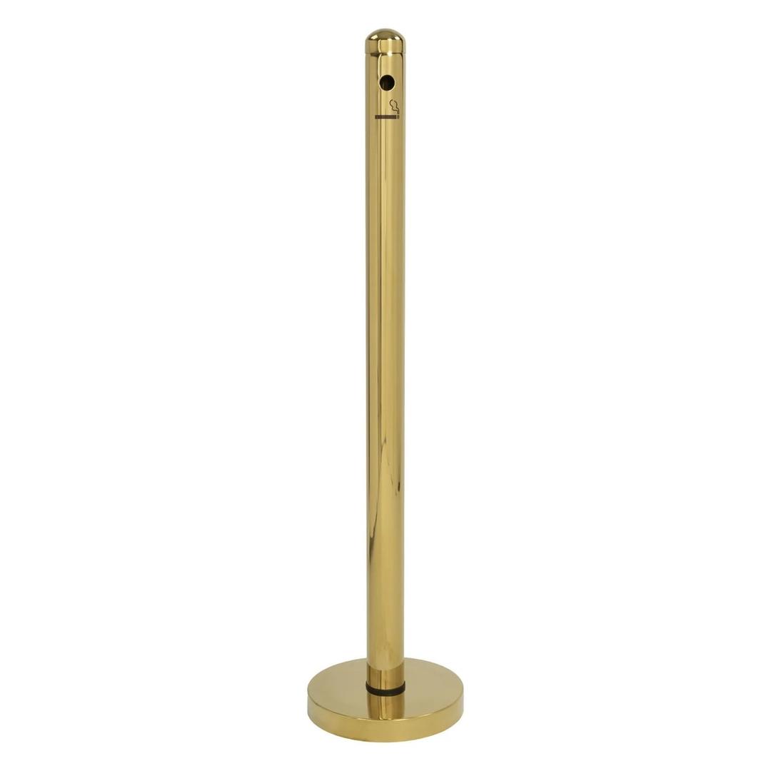 Cendrier sur pied en inox, socle béton SMOKER POLE doré SECURIT - Cendrier sur pied en inox Securit SMOKER POLE doré, vue d'ensemble