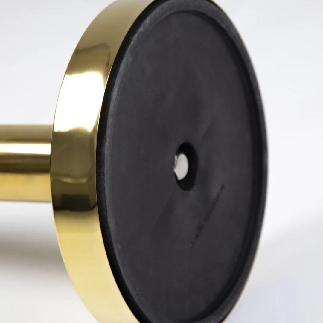 Cendrier sur pied en inox, socle béton SMOKER POLE doré SECURIT - Cendrier sur pied en inox Securit SMOKER POLE doré, dessous du socle