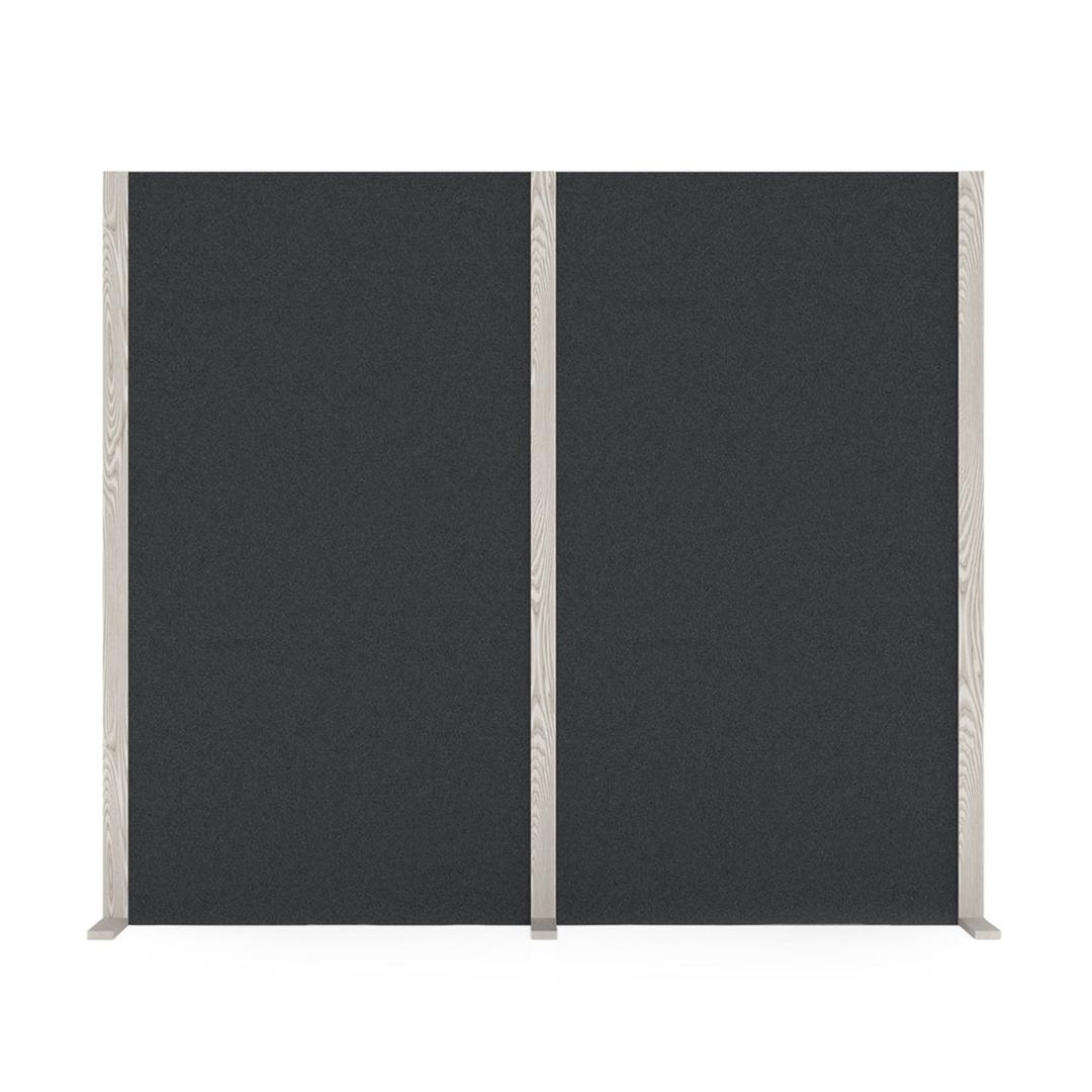 Cloison acoustique en frêne, 2 parois, 207 x 180 cm Wood Series double gris MAGNETOPLAN - Cloison acoustique magnetoplan Wood Series double gris, vue d'ensemble