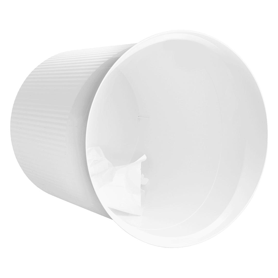 Corbeille à papier, plastique recyclé Re-LOOP 13 litres HAN - Corbeille à papier HAN Re-LOOP 13 litres blanche, avec des papiers jetés