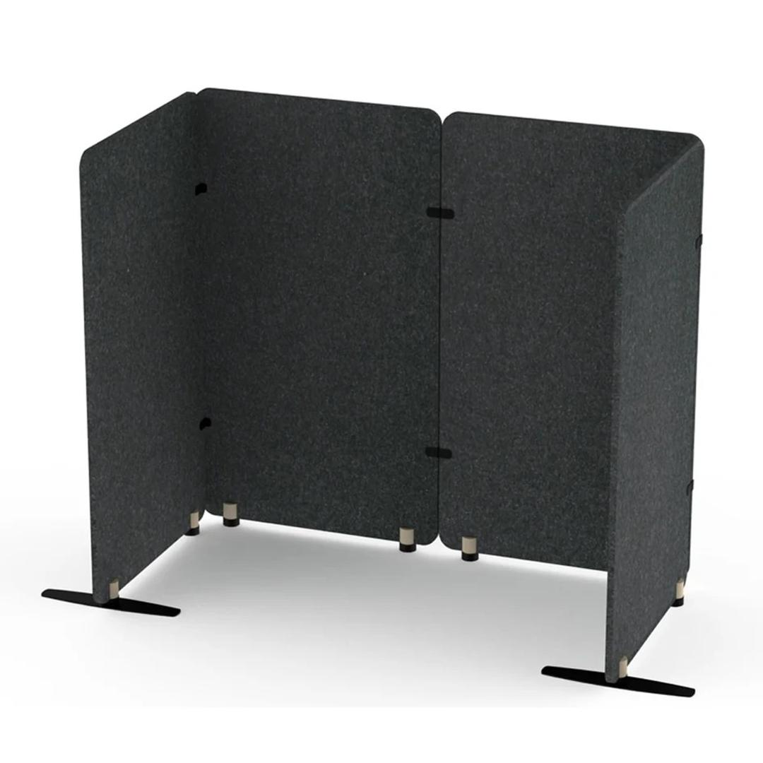 Pieds pour panneau acoustique, 45 x 10 x 8 cm, lot de 2 grands pieds Modular Sculpo, lot de 2 ARCHYI - Pieds pour panneau acoustique ARCHYI grands pieds Modular Sculpo, lot de 2, exemple de composition sur grands pieds