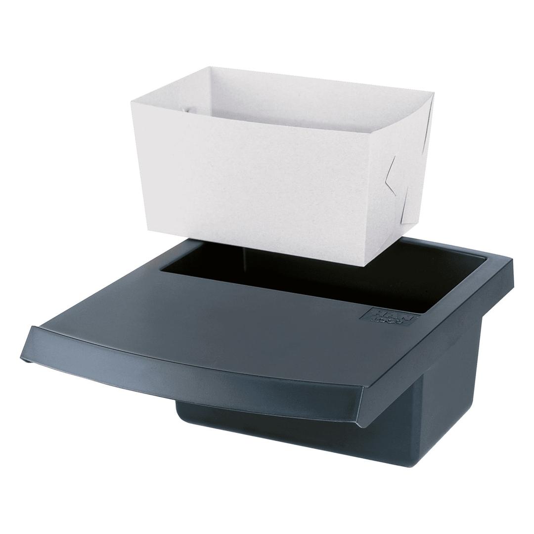 Couvercle, pour bac à papier LOGO-DRIVE couvercle avec bac 5 litres pour LOGO-DRIVE HAN - Couvercle HAN avec bac 5 litres pour LOGO-DRIVE, noir, posé sur un bac LOGO-DRIVE