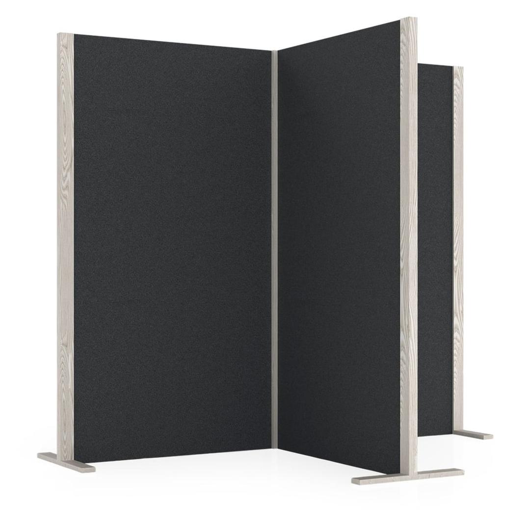 Cloison acoustique en frêne, cube de 4 parois Wood Series cube gris MAGNETOPLAN - Cloison acoustique en frêne magnetoplan Wood Series cube gris, vue d'ensemble