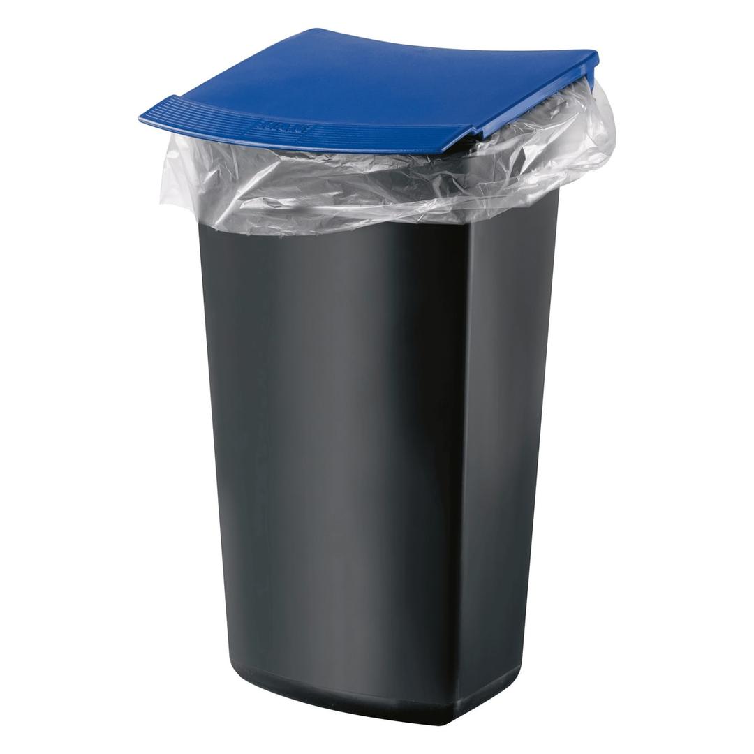 Insert à déchets, à accrocher insert MONDO avec couvercle HAN - Insert à déchets HAN pour corbeille MONDO, avec couvercle couvercle bleu, autre vue