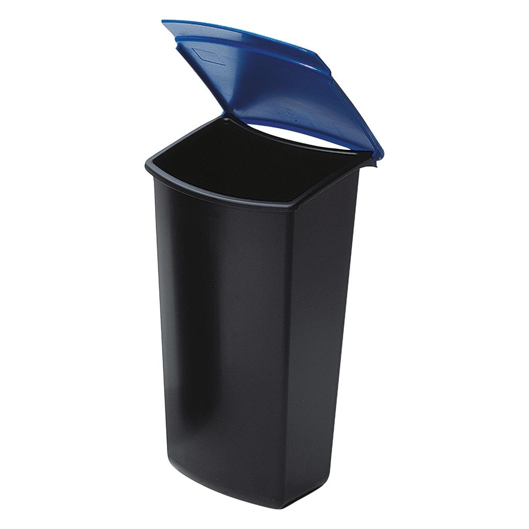 Insert à déchets, à accrocher insert MONDO avec couvercle HAN - Insert à déchets HAN pour corbeille MONDO, avec couvercle couvercle bleu, détail