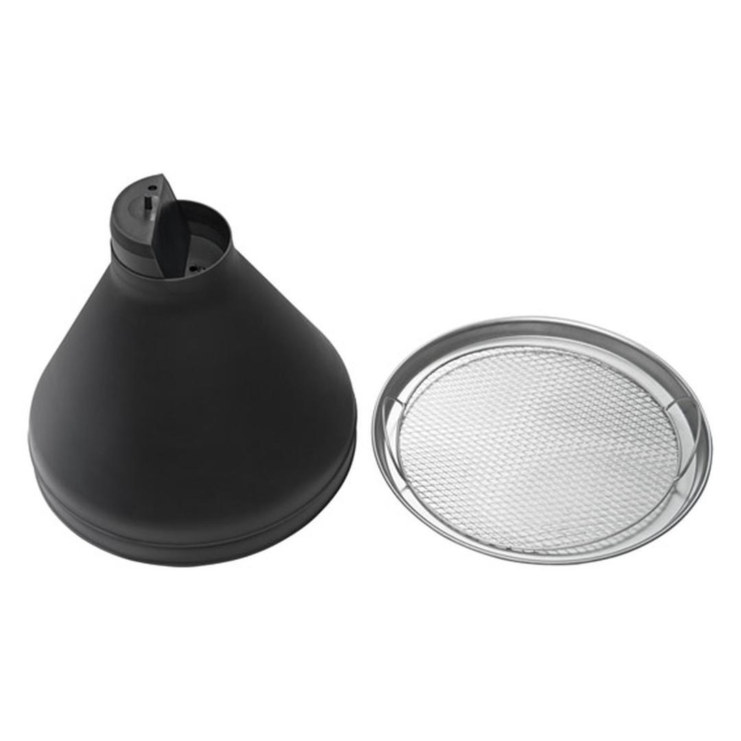 Cendrier sur pied avec sable, polypropylène DIABOLO noir APS - Cendrier sur pied avec sable APS DIABOLO noir, corps et cendrier à tamis démontés