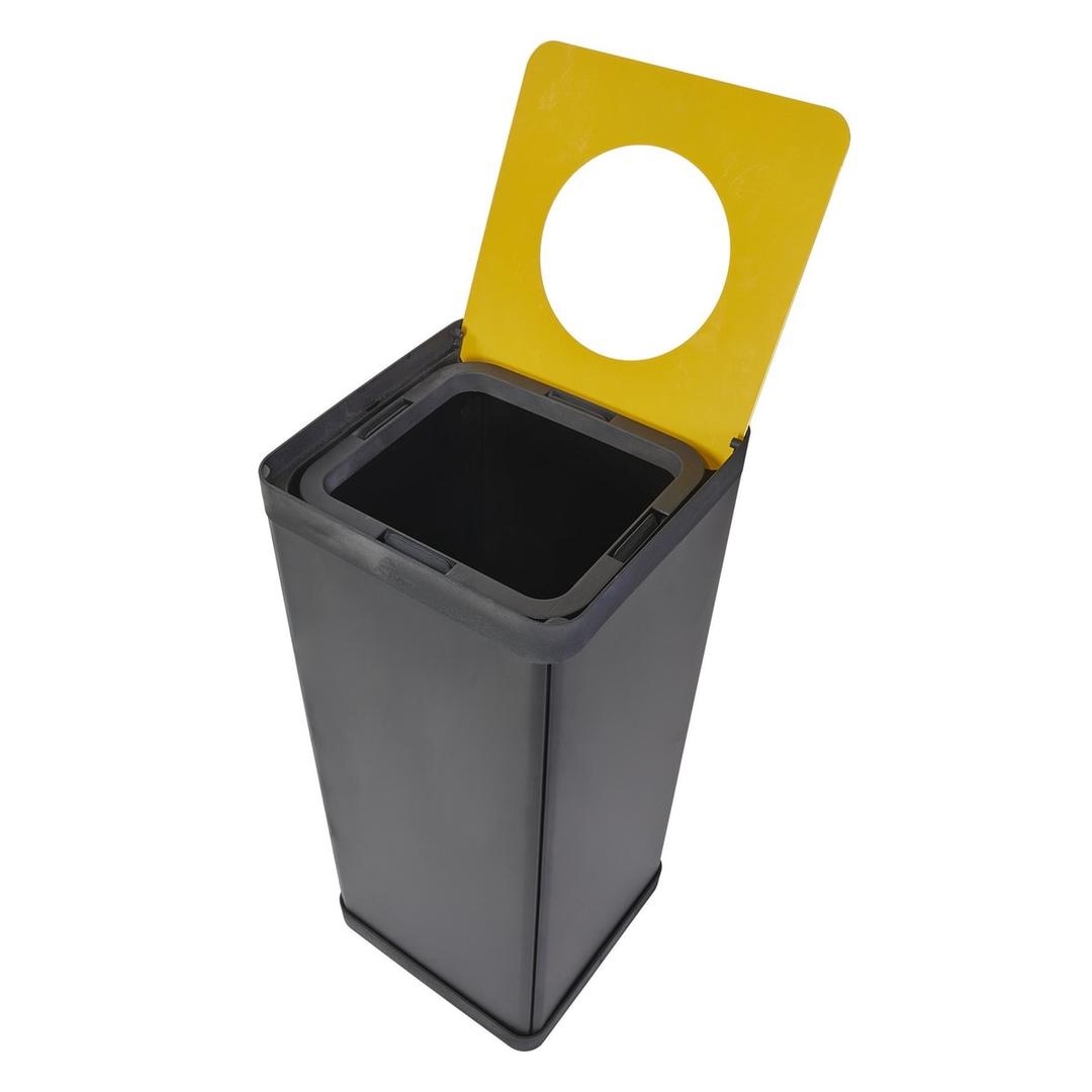 Poubelle de tri sélectif 50 litres PBCORB plastique ALBA - Poubelle de tri sélectif ALBA PBCORB plastique, couvercle ouvert