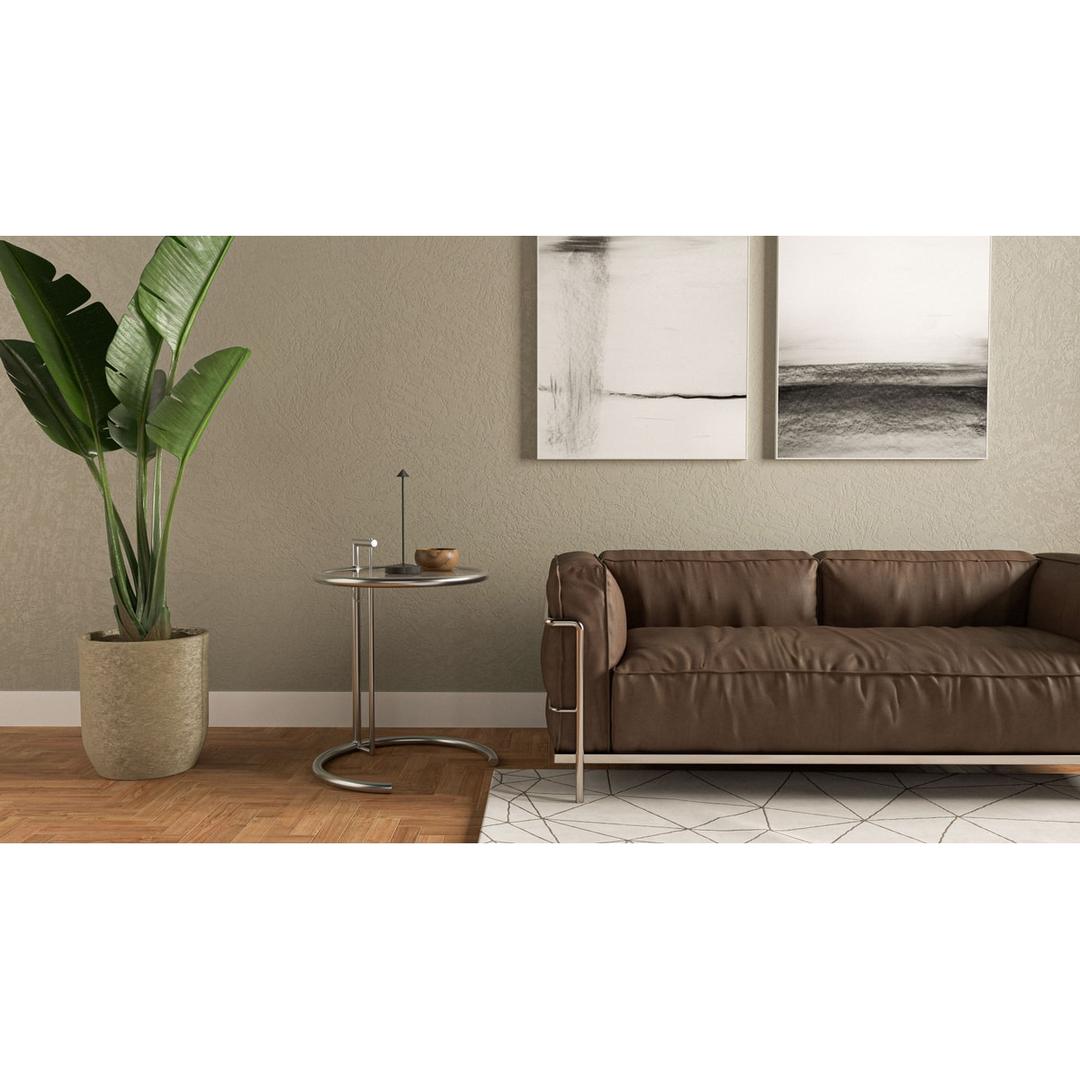 Lampe de table LED sans fil, tête conique ANGELINA SECURIT - Lampe Securit ANGELINA noire posée sur un guéridon, dans un salon