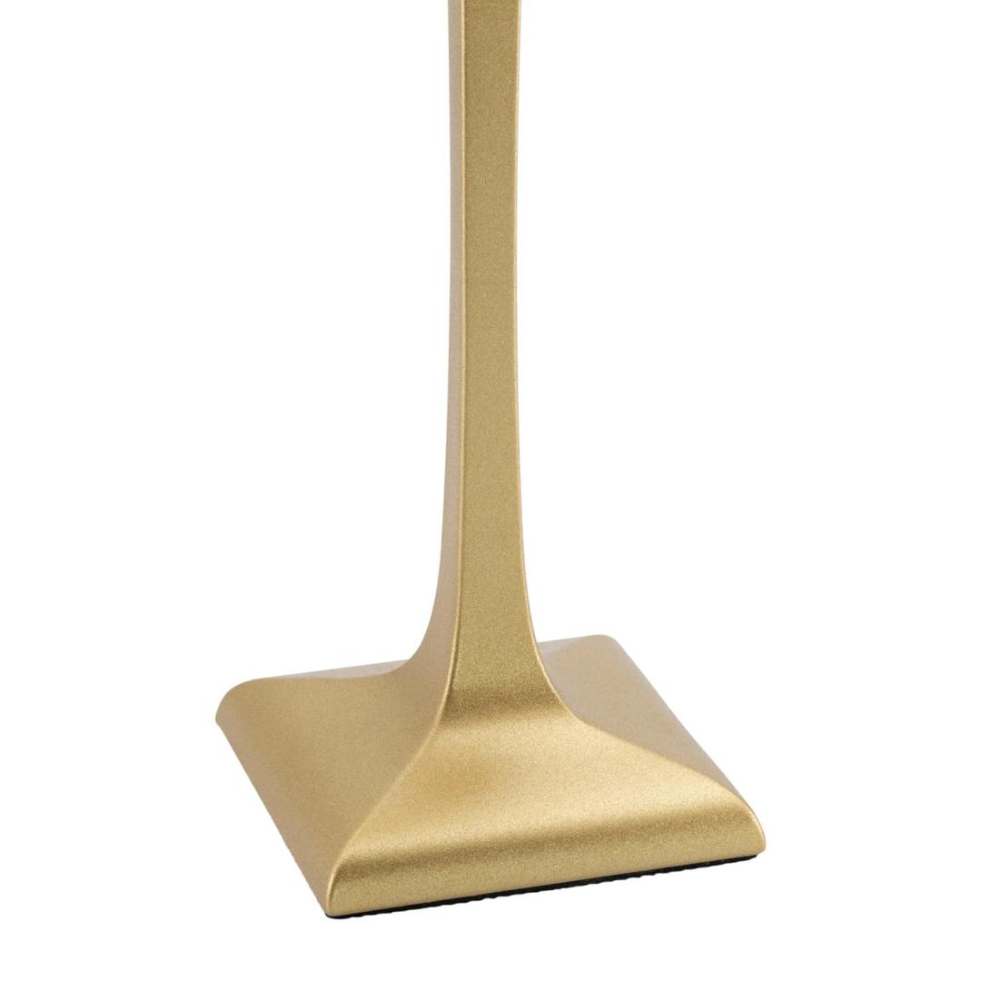 Lampe de table LED sans fil, or et noir ROME SECURIT - Socle carré doré de la lampe de table Securit ROME