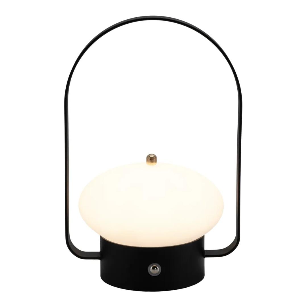 Lampe de table LED sans fil, avec appel du service BARCELONA SECURIT - Lampe de table LED rechargeable Securit BARCELONA noir, vue de face