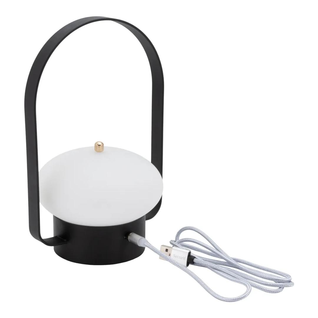 Lampe de table LED sans fil, avec appel du service BARCELONA SECURIT - Lampe de table Securit BARCELONA avec son câble de charge magnétique